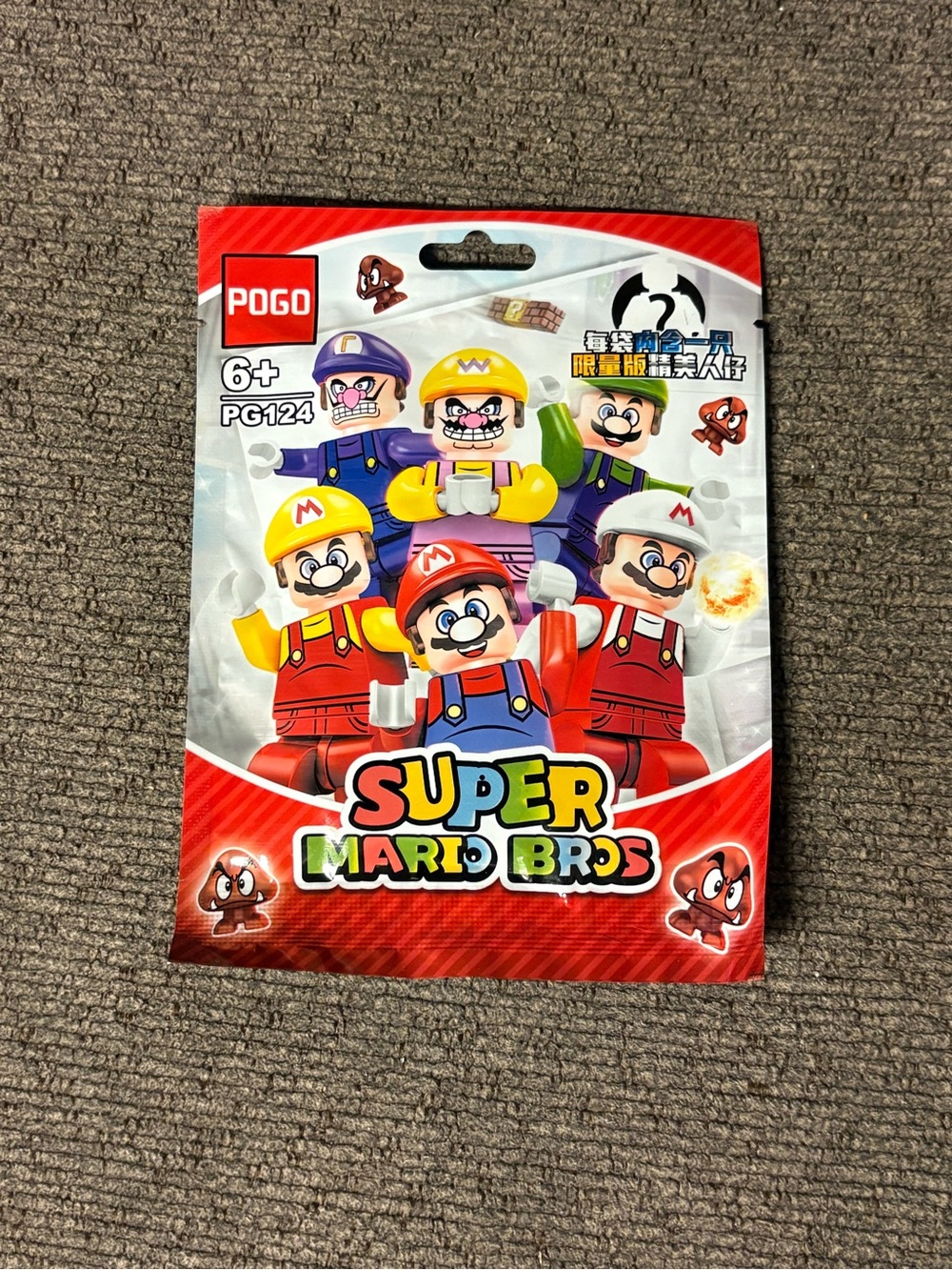 Super Mario bros inspired Lego figure blind bag